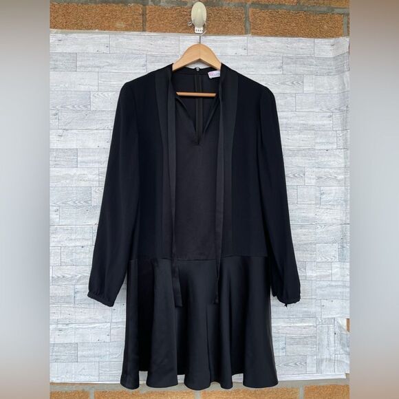 RED VALENTINO Tie Neck Mini Dress size 42 /10 - Picture 4 of 10